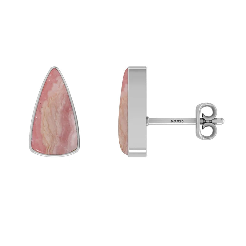 rhodochrosite cab earrings