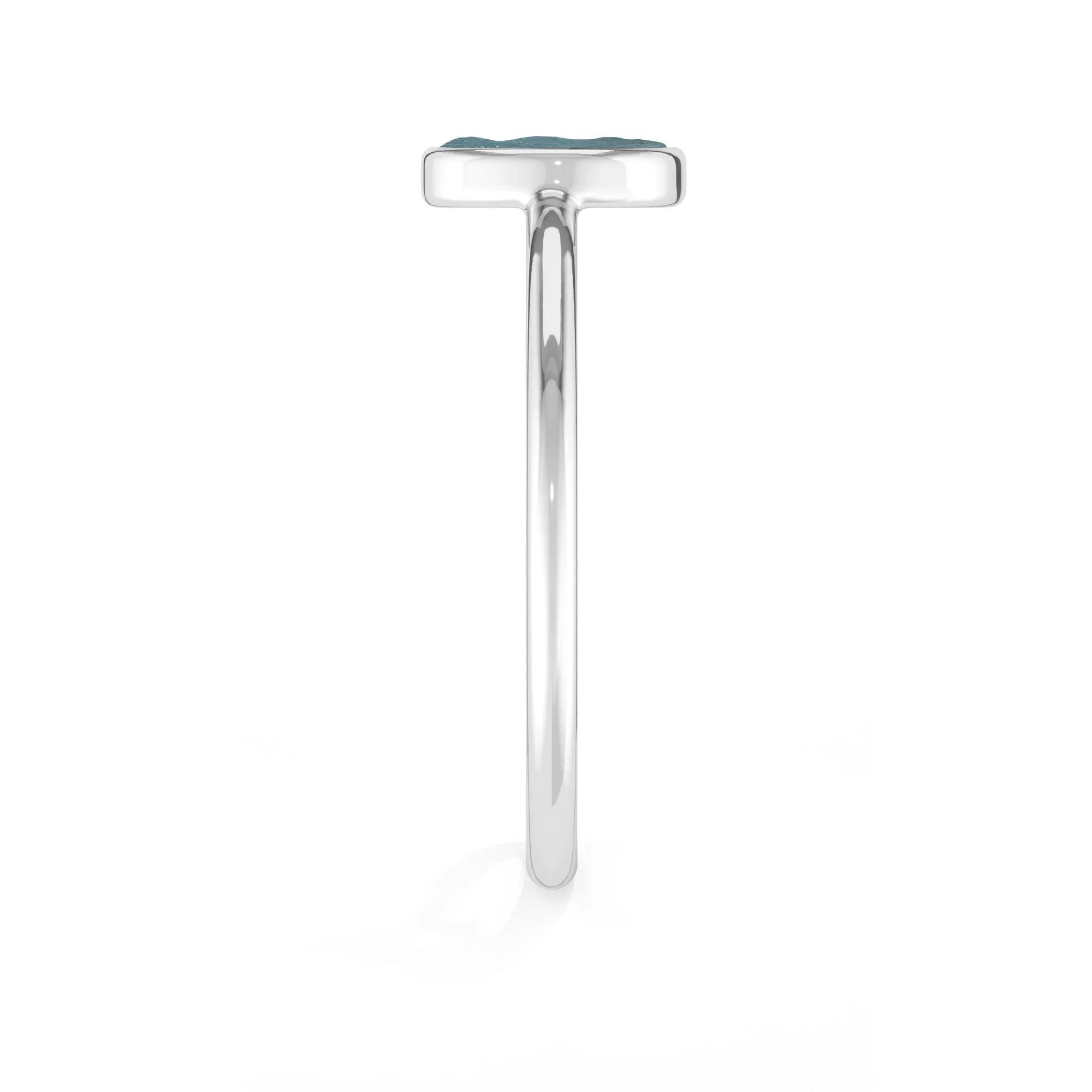 aquamarine stackable bezel-set ring