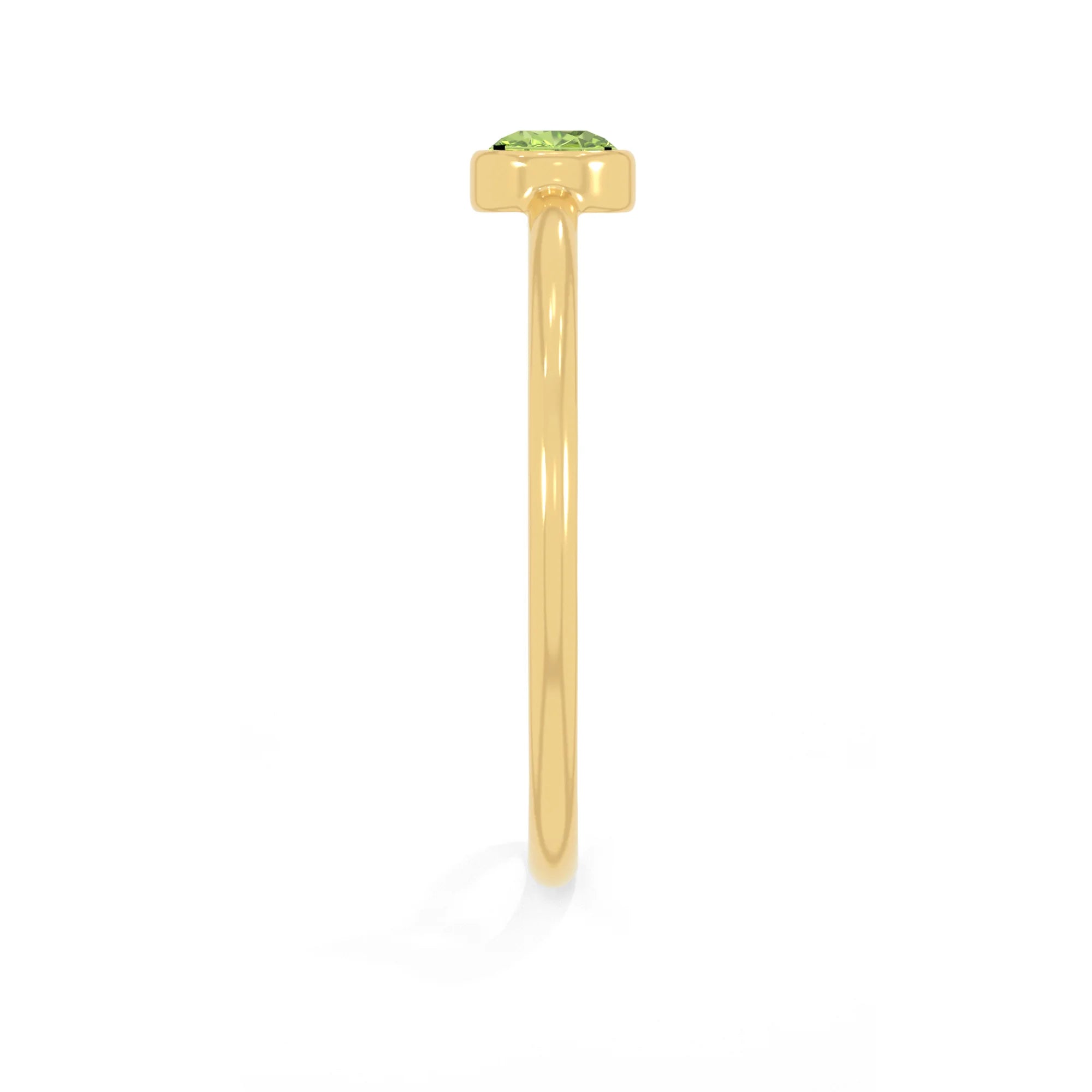 peridot stackable bezel-set ring