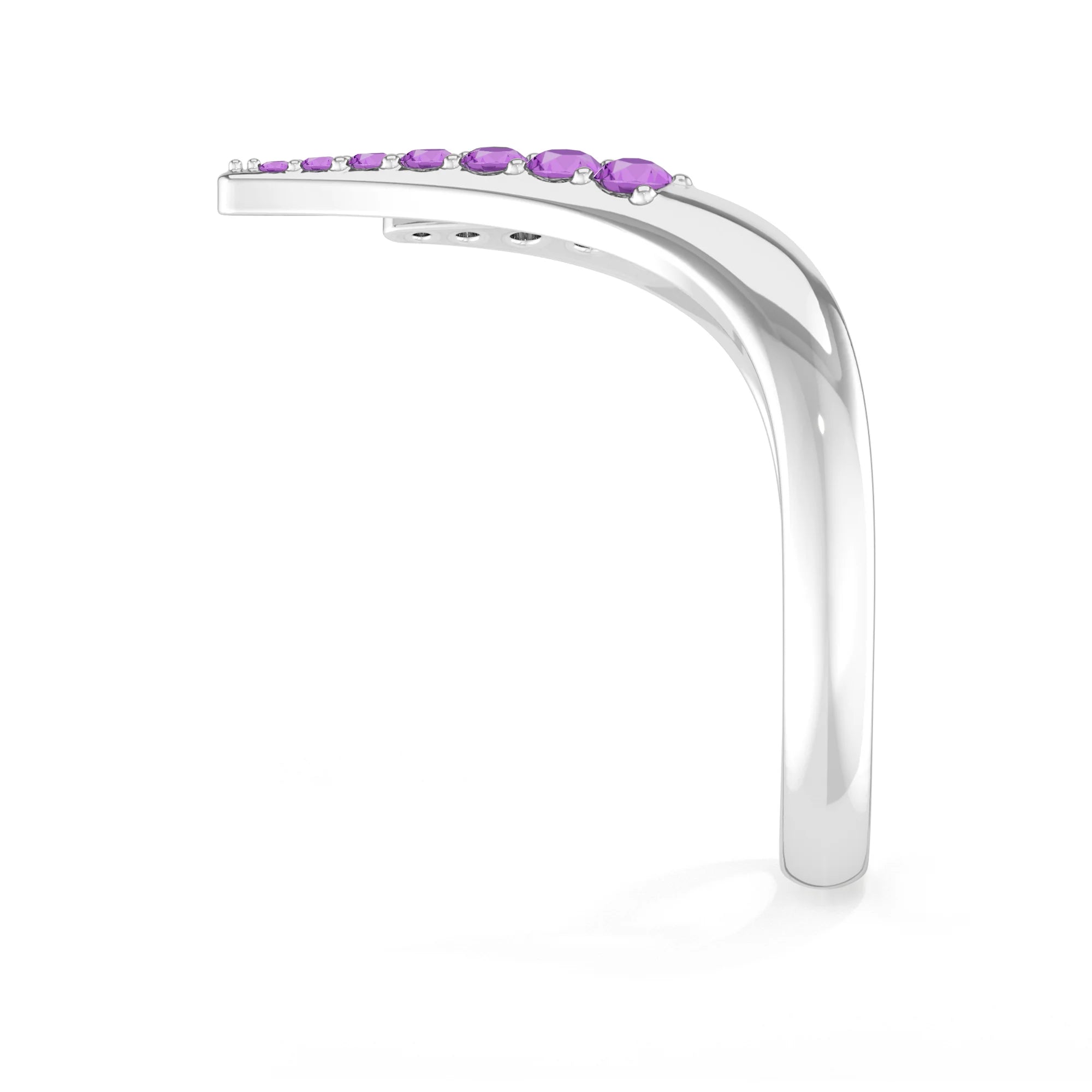 amethyst prong-set ring