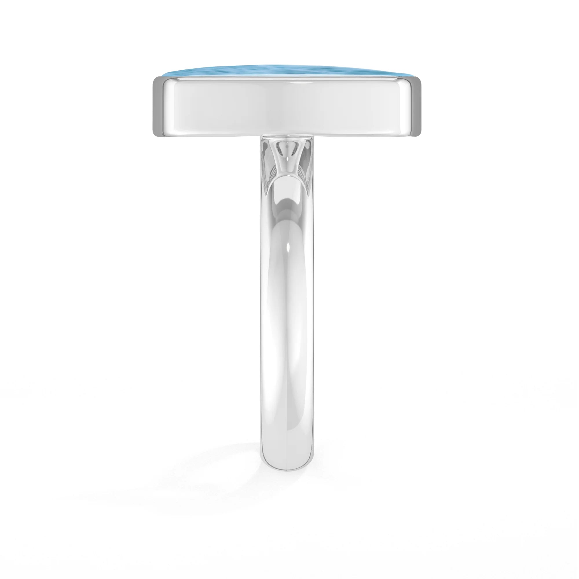 larimar bezel-set ring