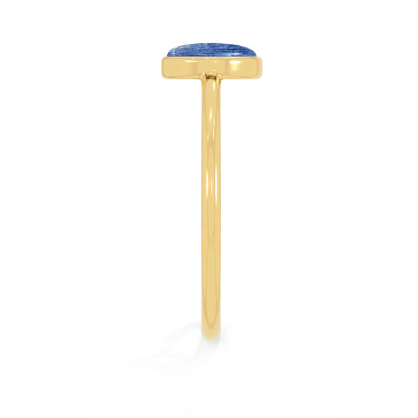 kyanite stackable bezel-set ring