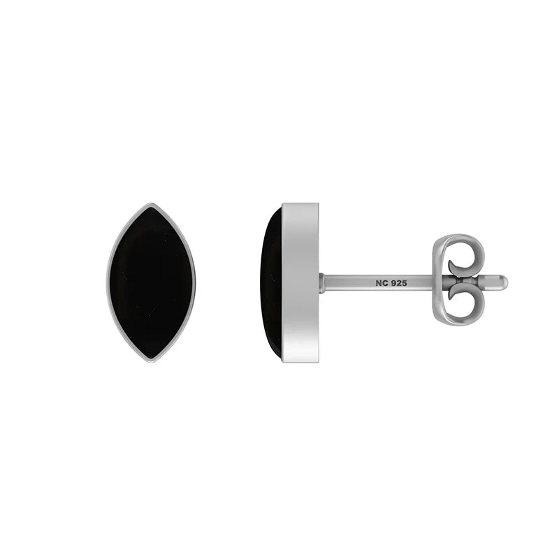 black onyx cab earrings