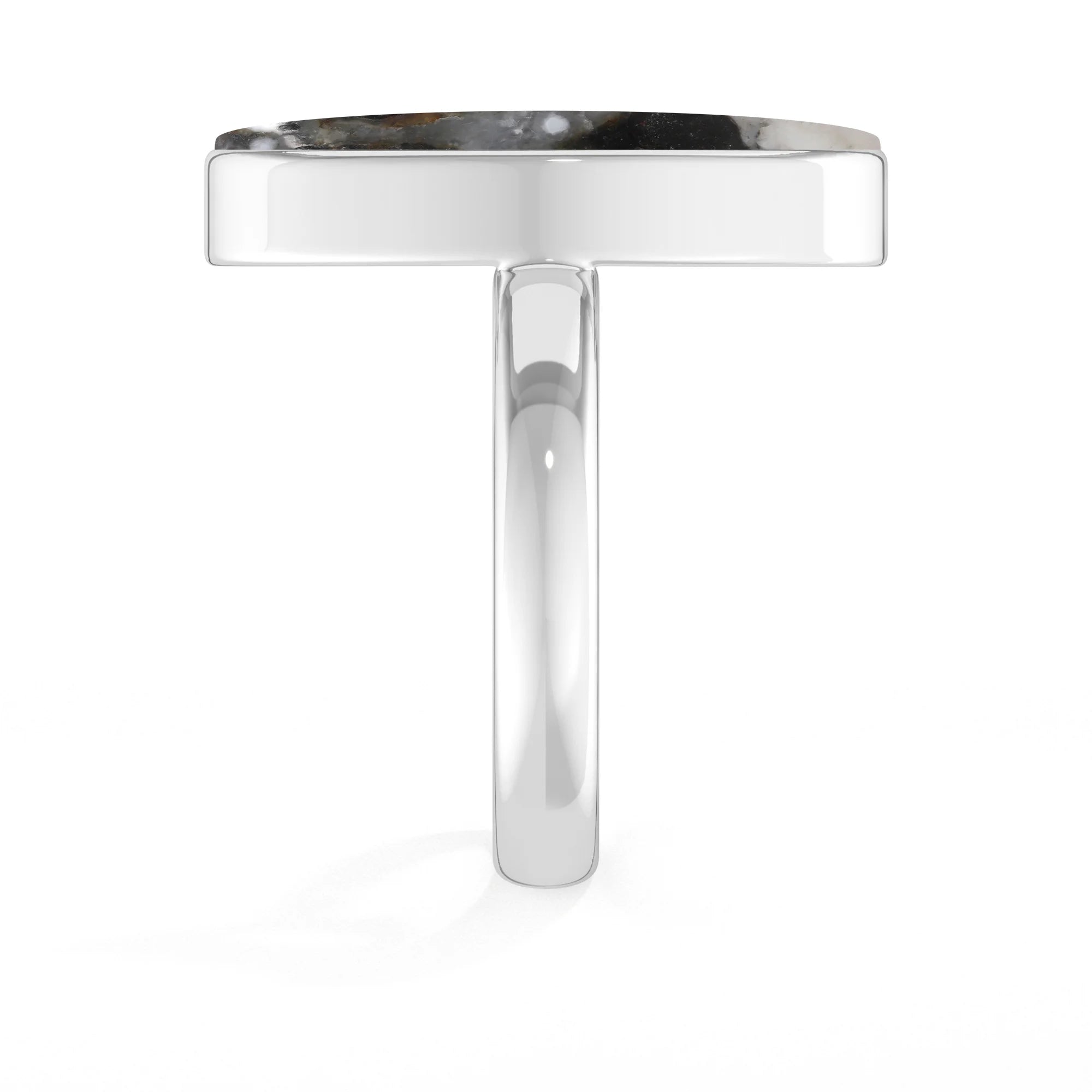 white-buffalo bezel-set ring