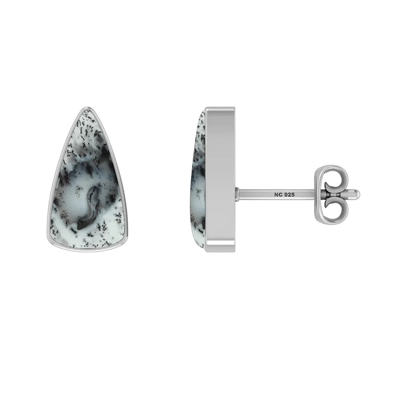dendritic opal cab earrings