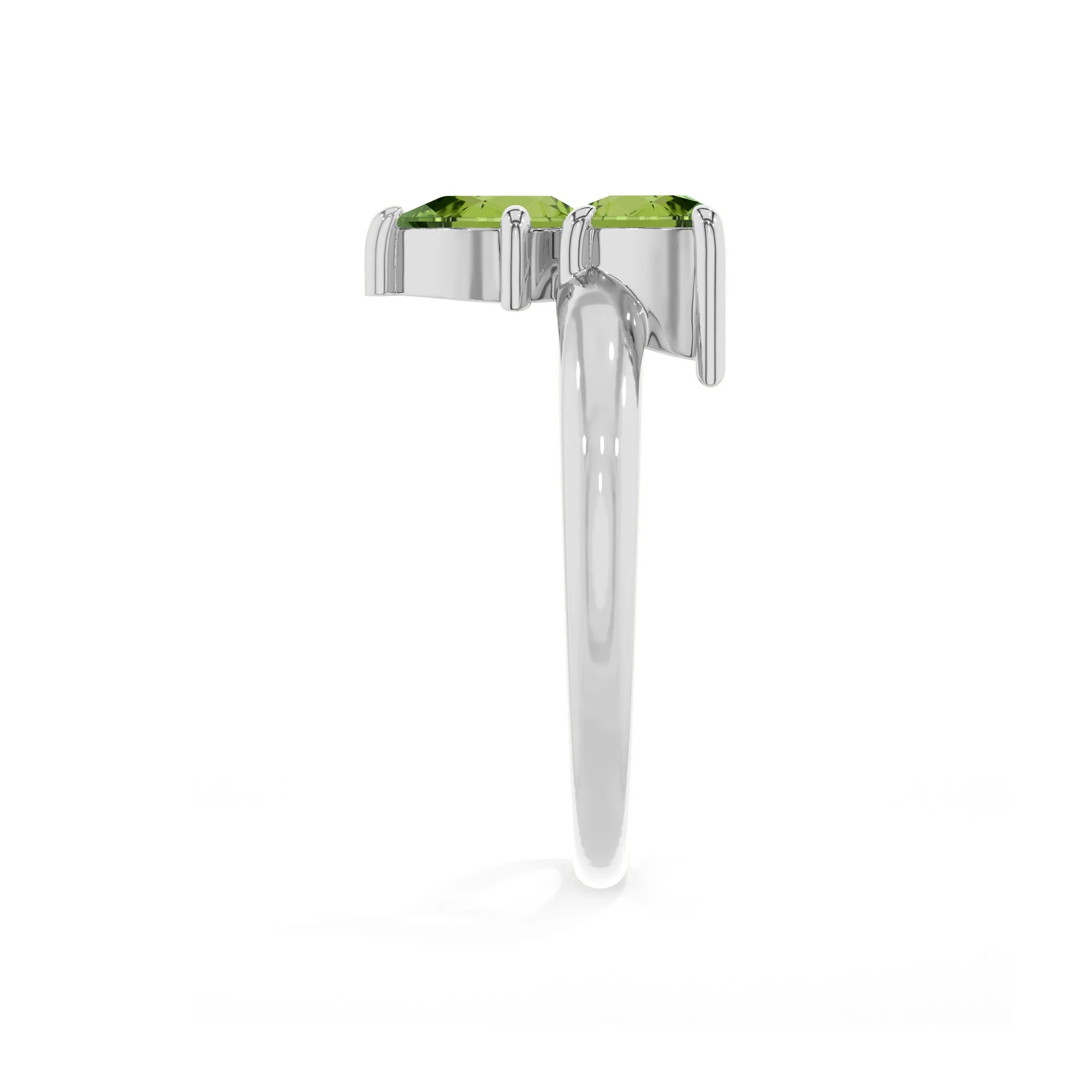 peridot stackable prong-set ring