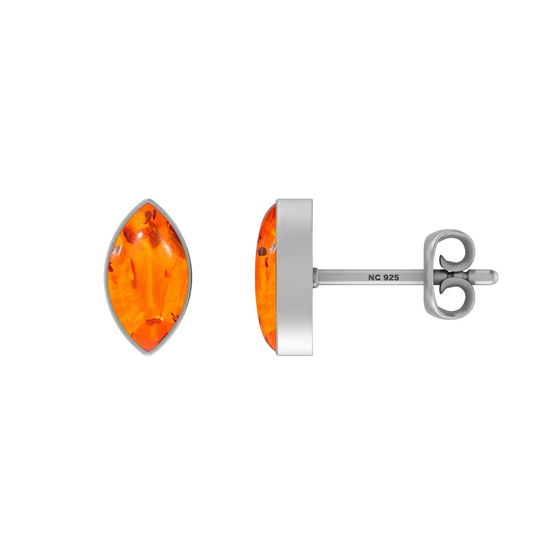 amber cab pear earrings