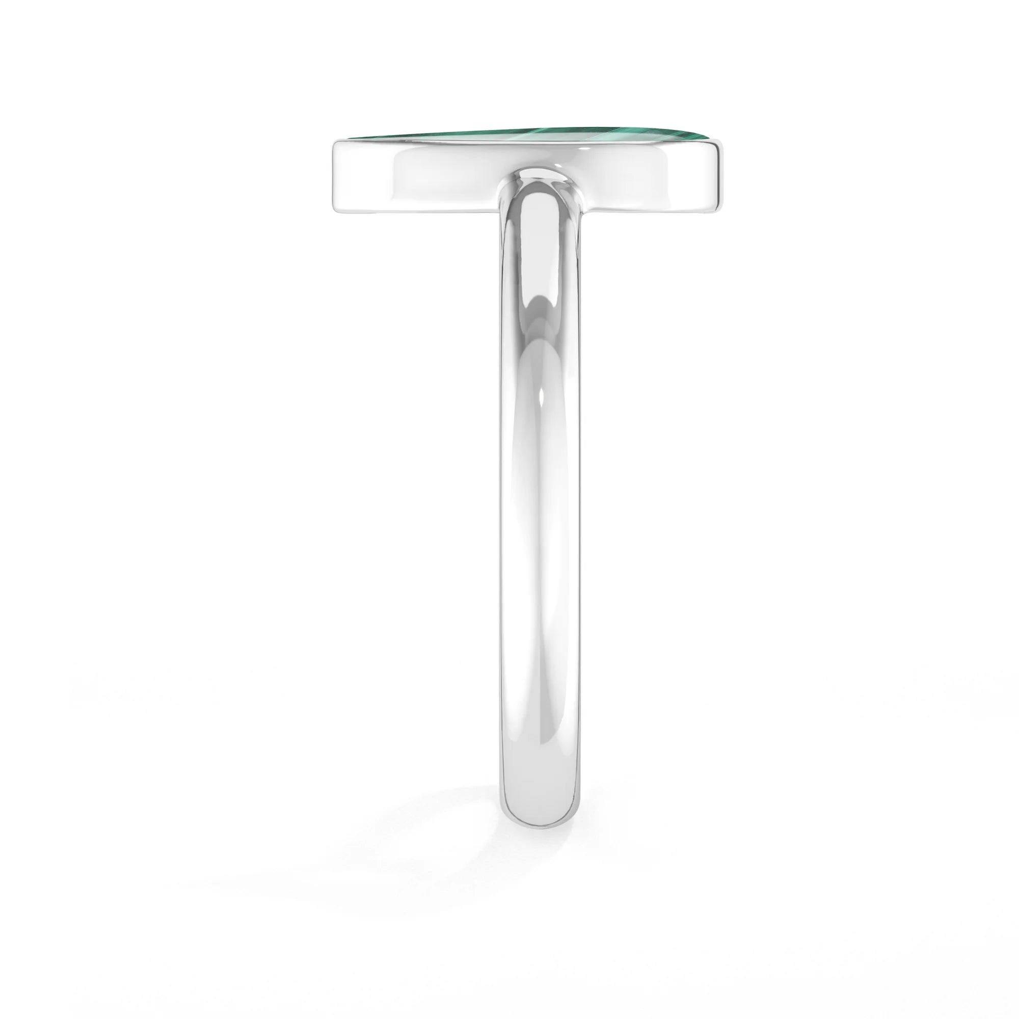 malachite bezel-set ring
