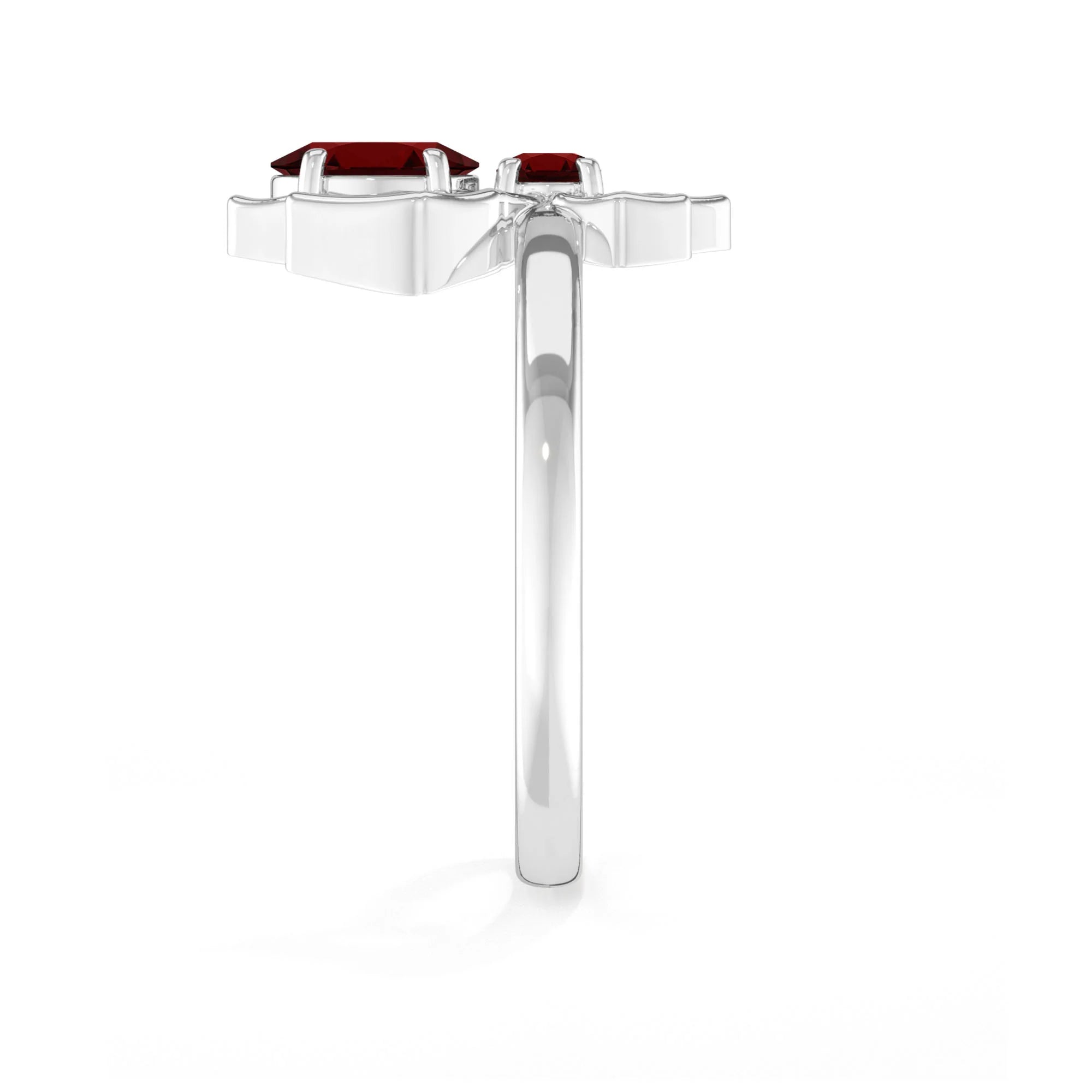 garnet prong-set ring