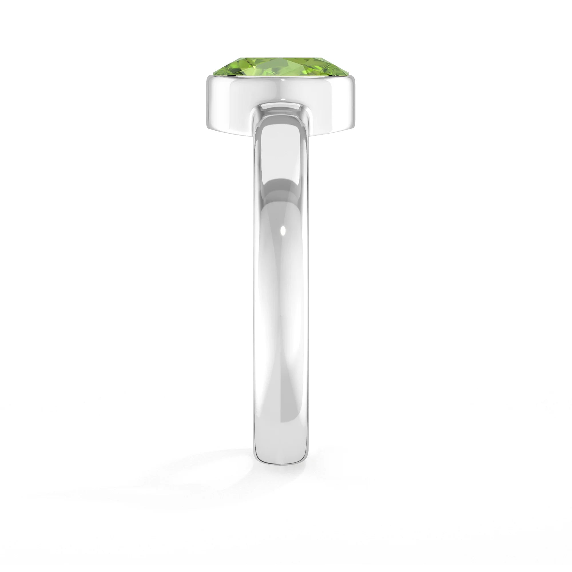 peridot bezel-set ring