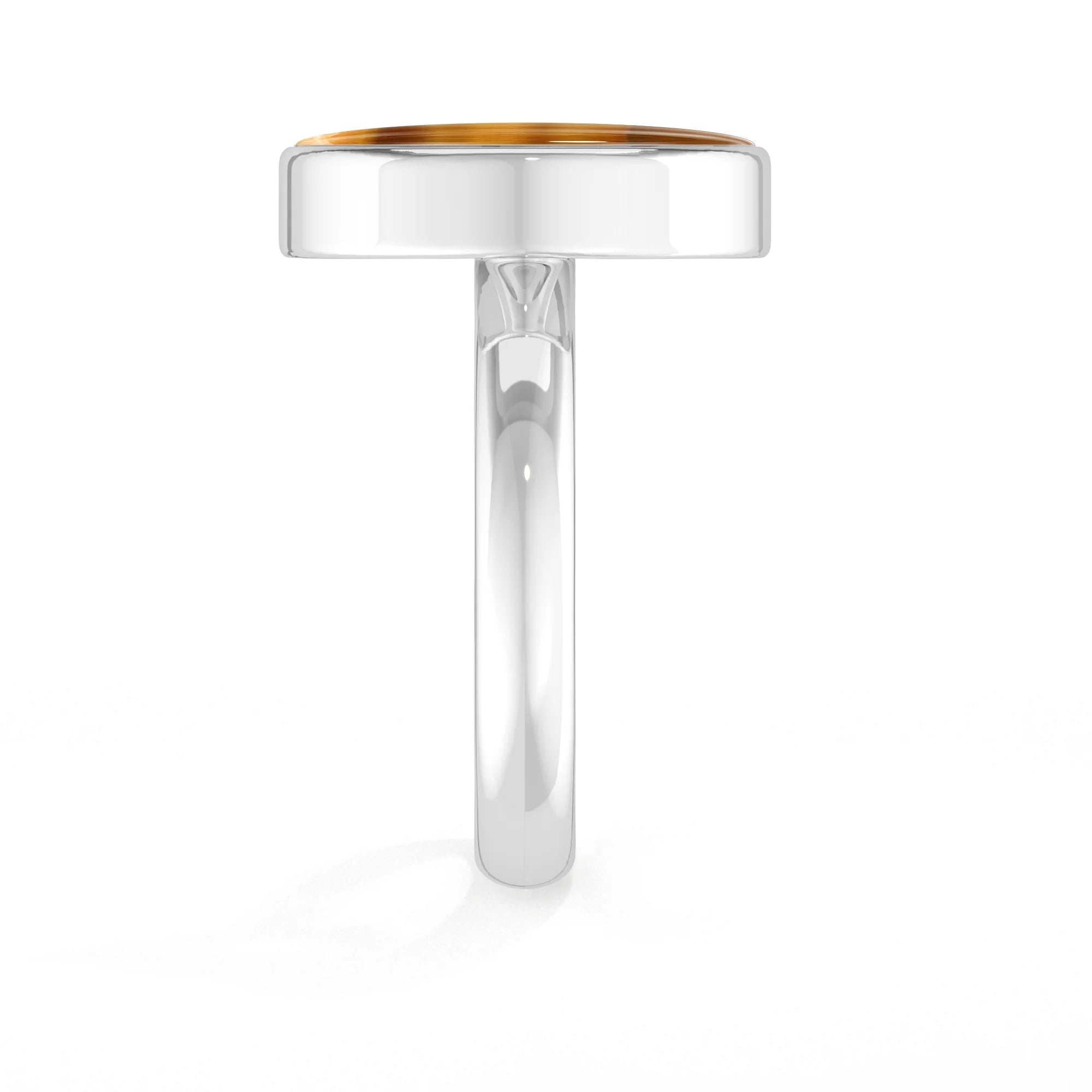 tiger-eye bezel-set ring