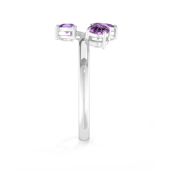 amethyst prong-set ring