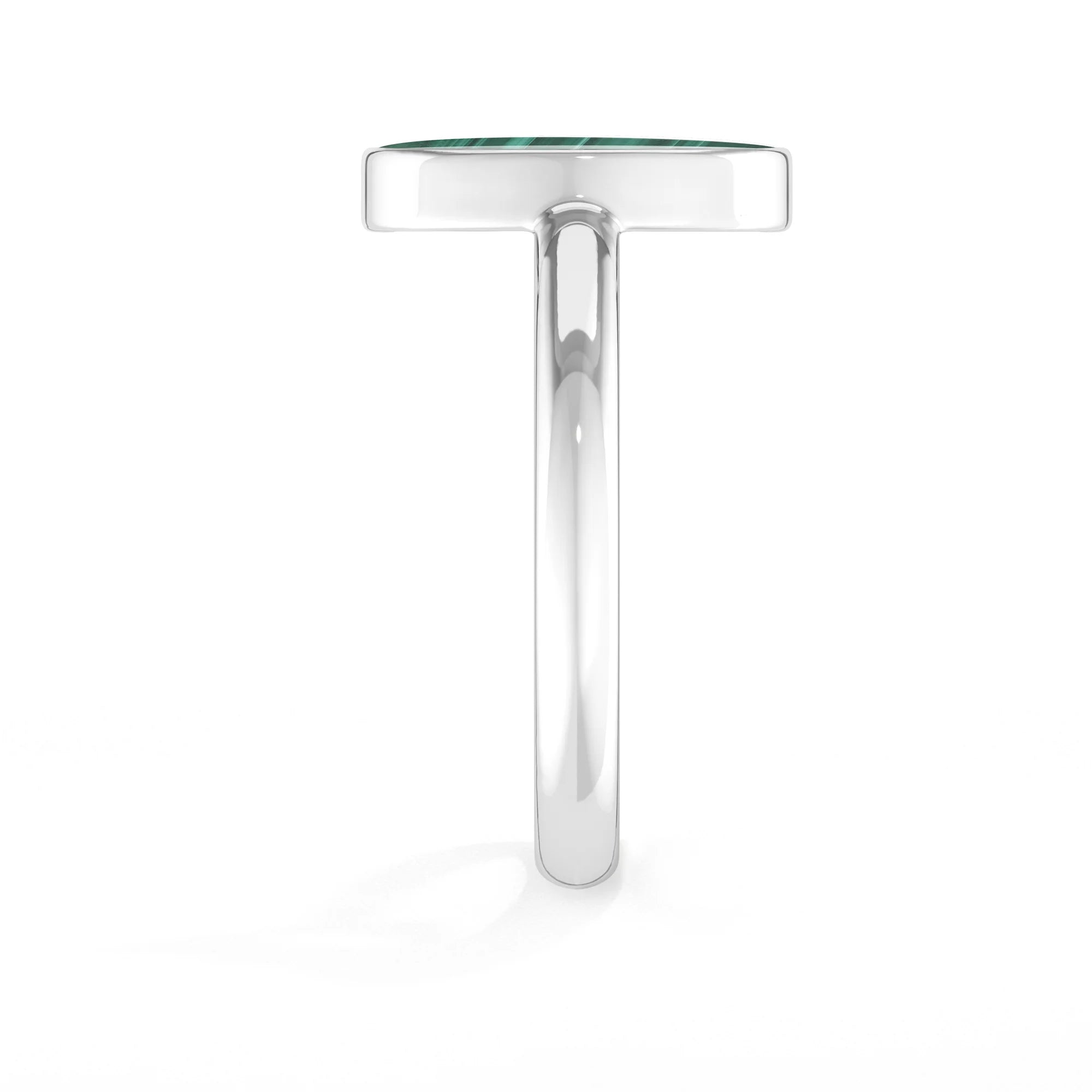 malachite bezel-set ring