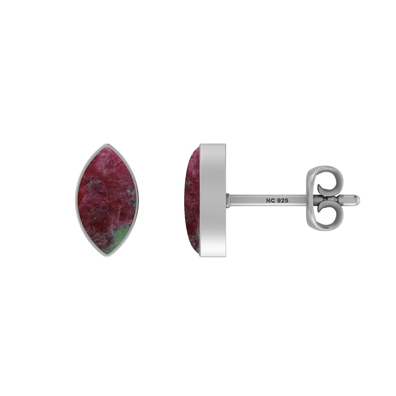 ruby zoisite cab earrings