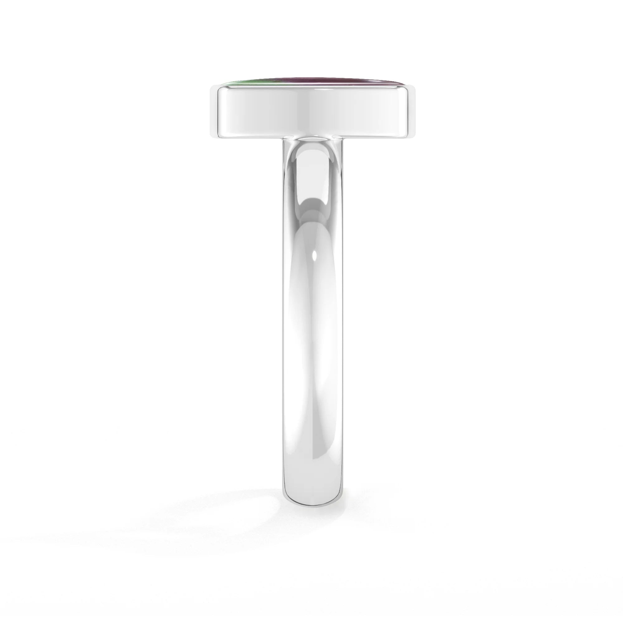 ruby-zoisite bezel-set ring