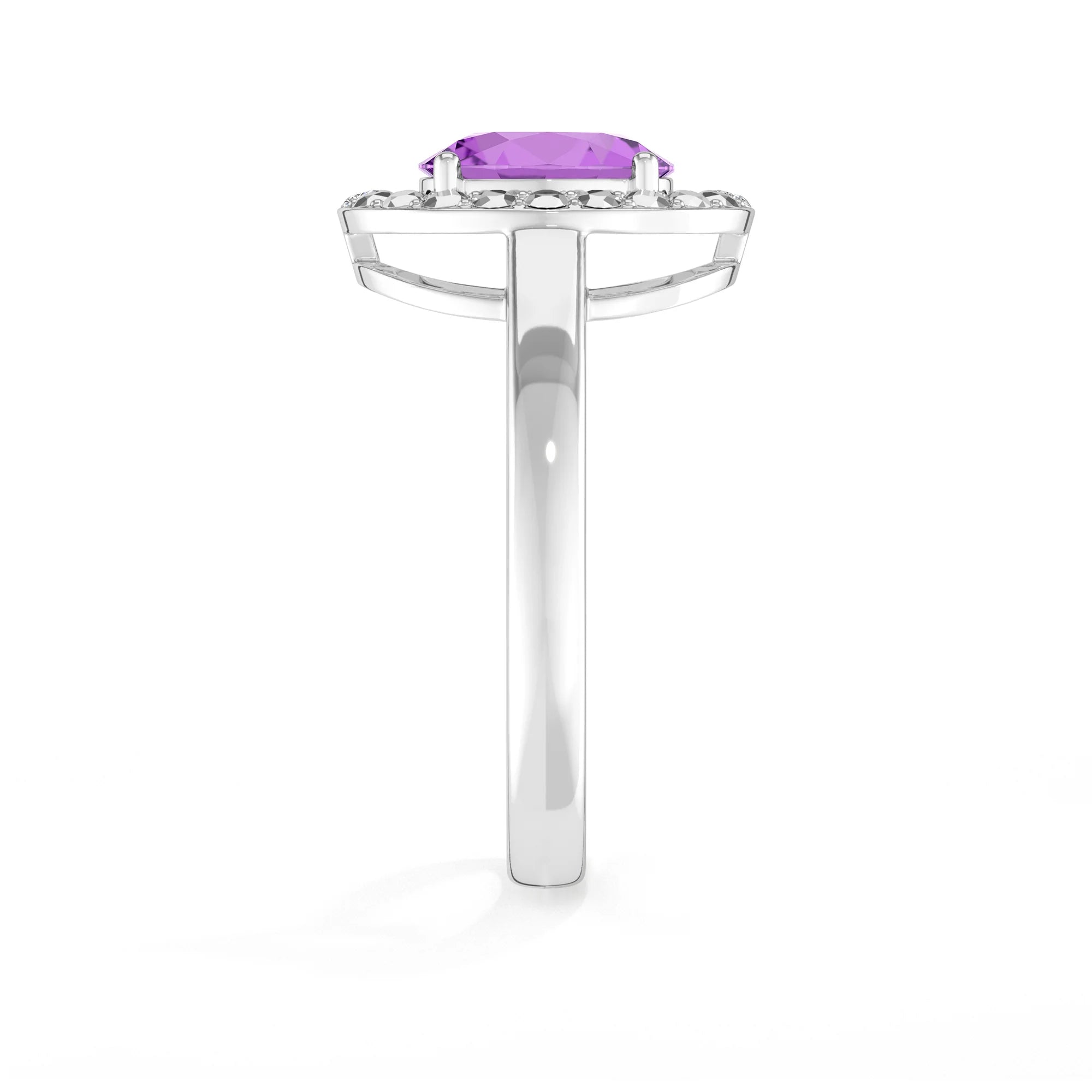 amethyst prong-set ring