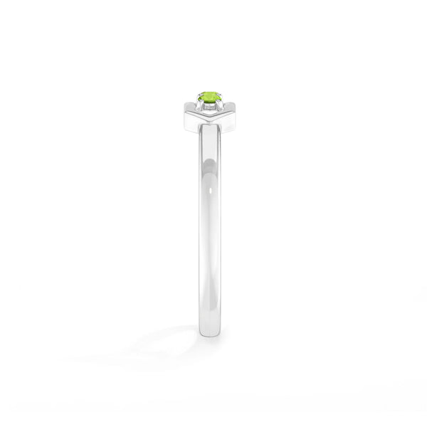 peridot prong-set ring