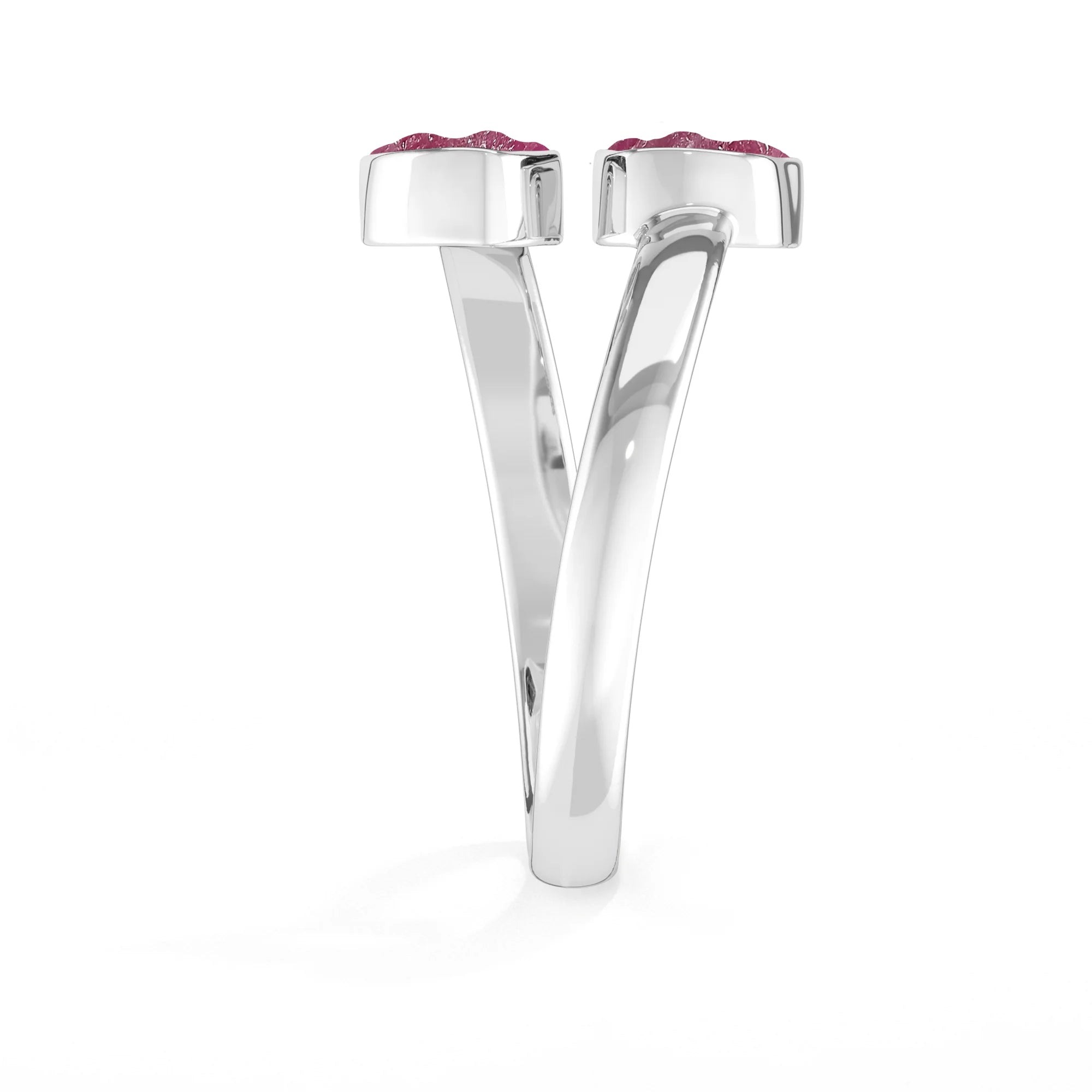 ruby stackable bezel-set ring