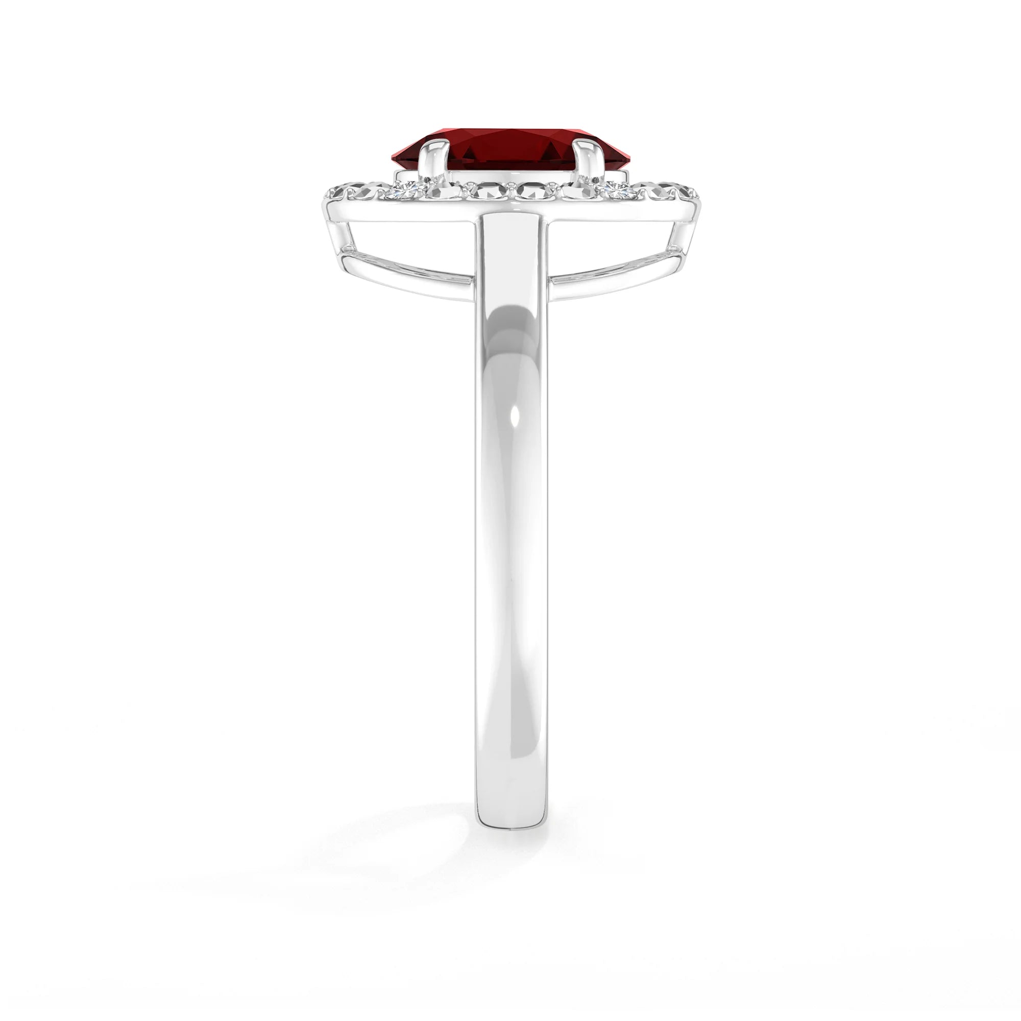 garnet prong-set ring