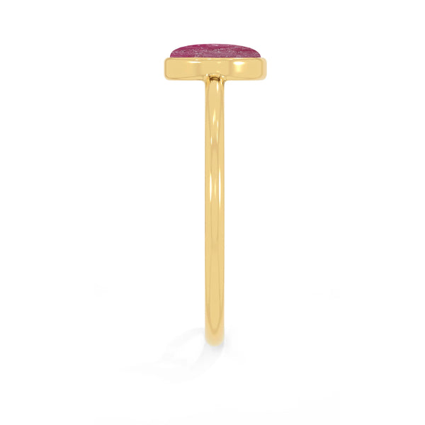 ruby stackable bezel-set ring