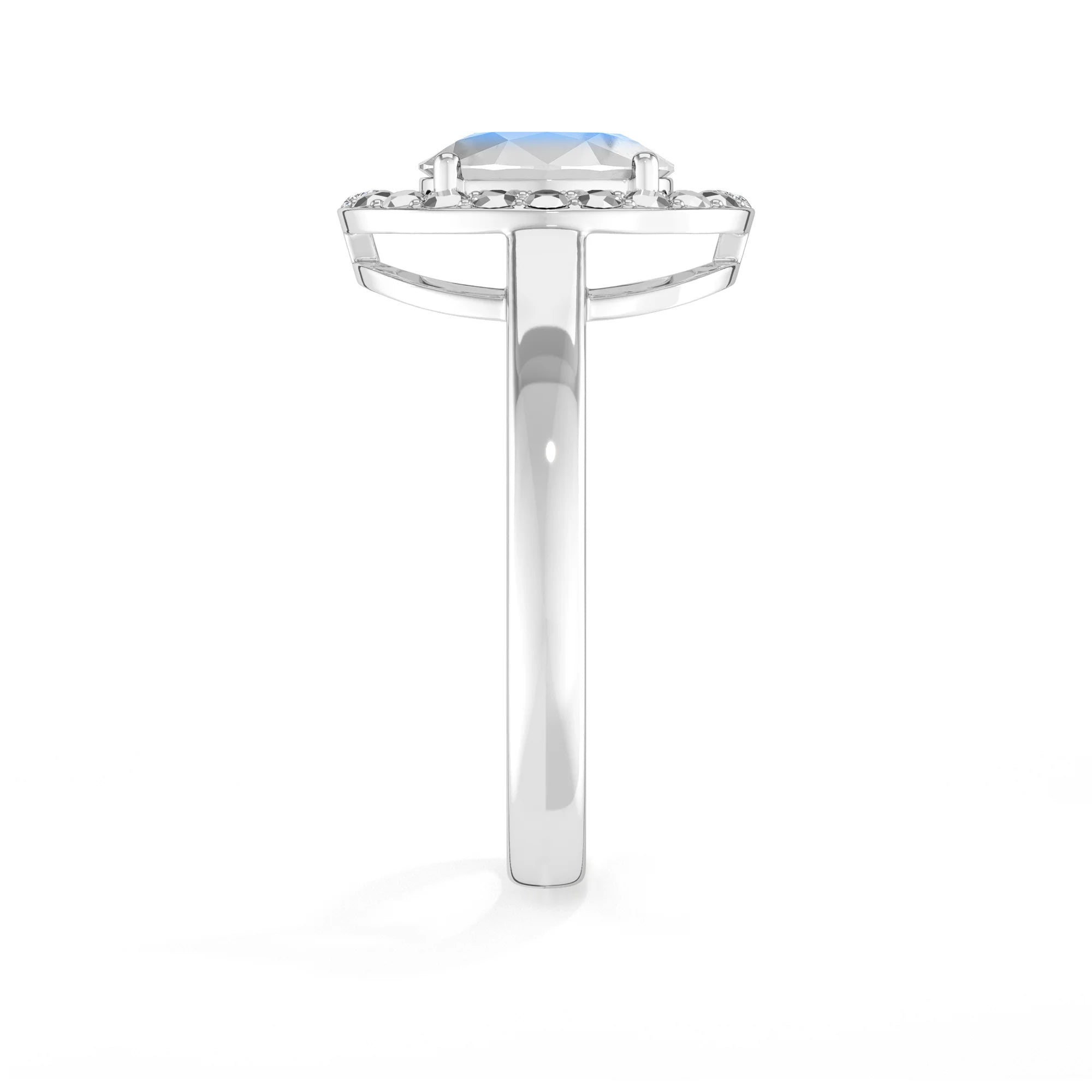 rainbow-moonstone prong-set ring