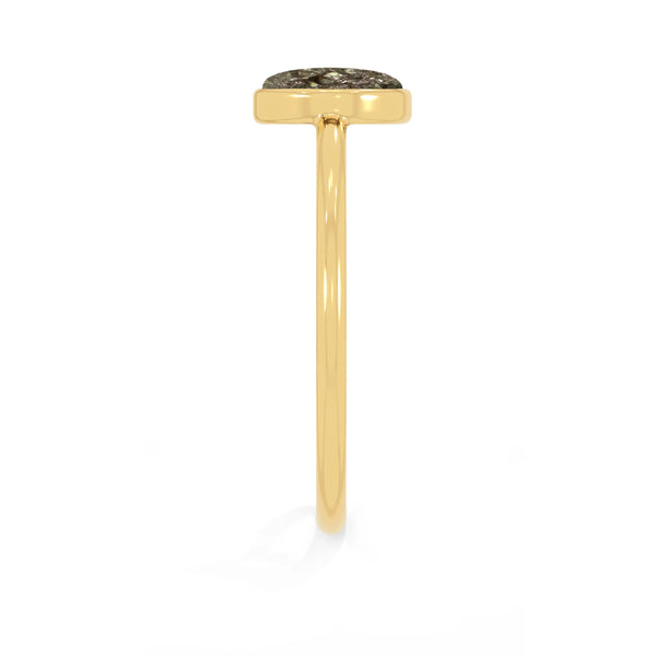 pyrite stackable bezel-set ring