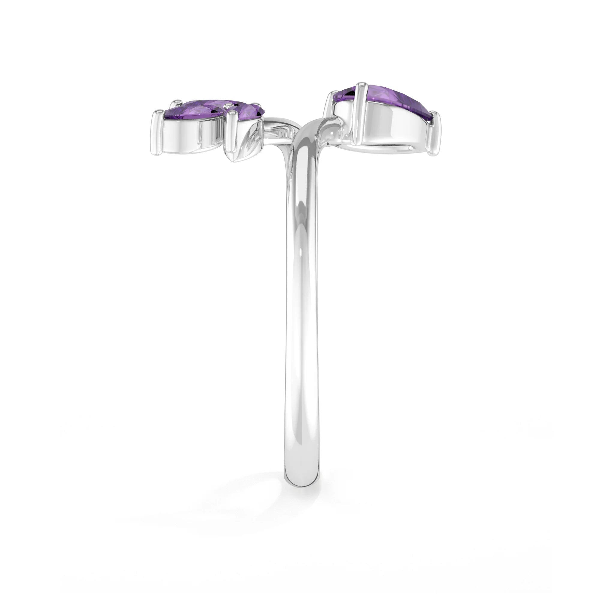 amethyst prong-set ring