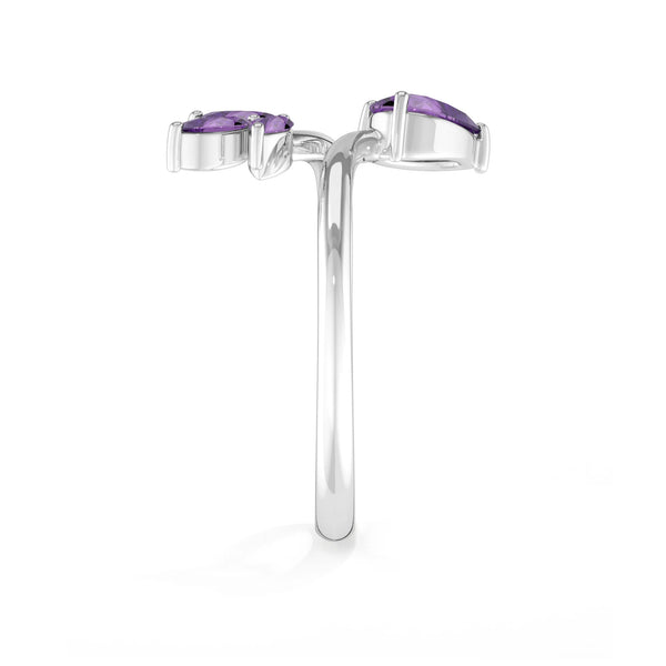 amethyst prong-set ring