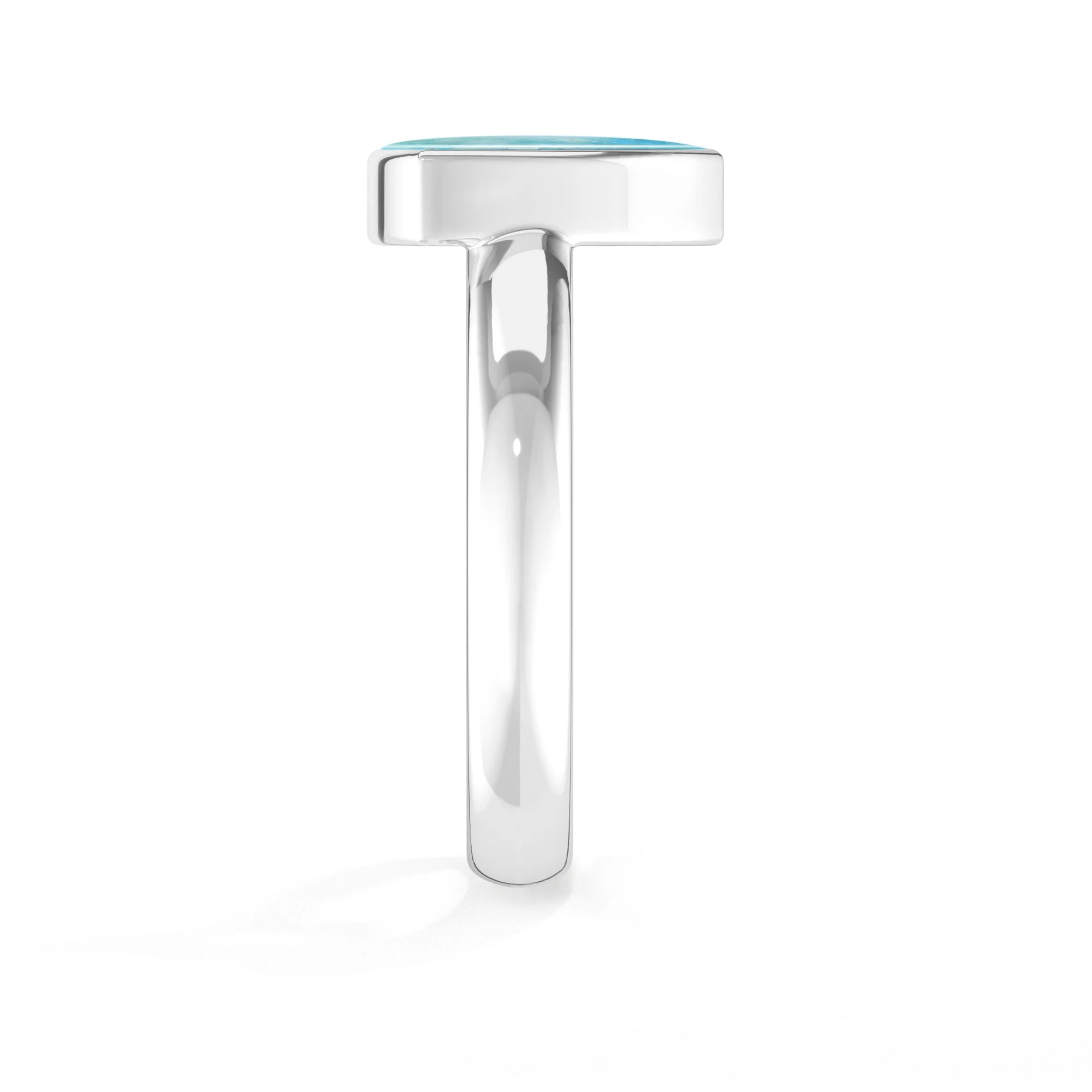 green-moonstone bezel-set ring