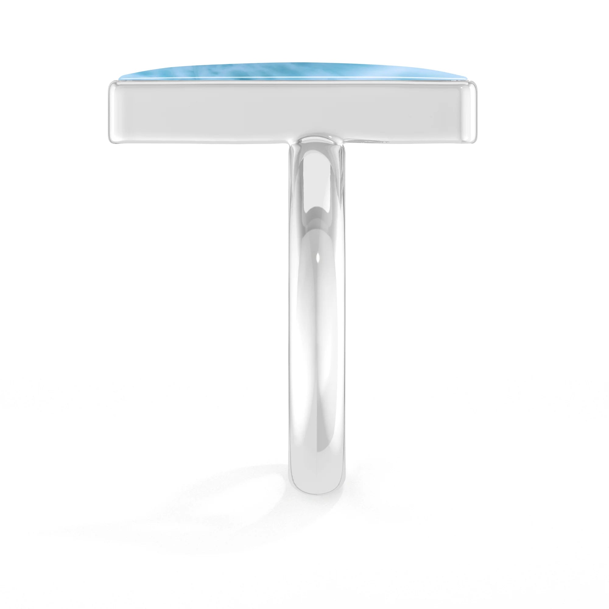 larimar bezel-set ring