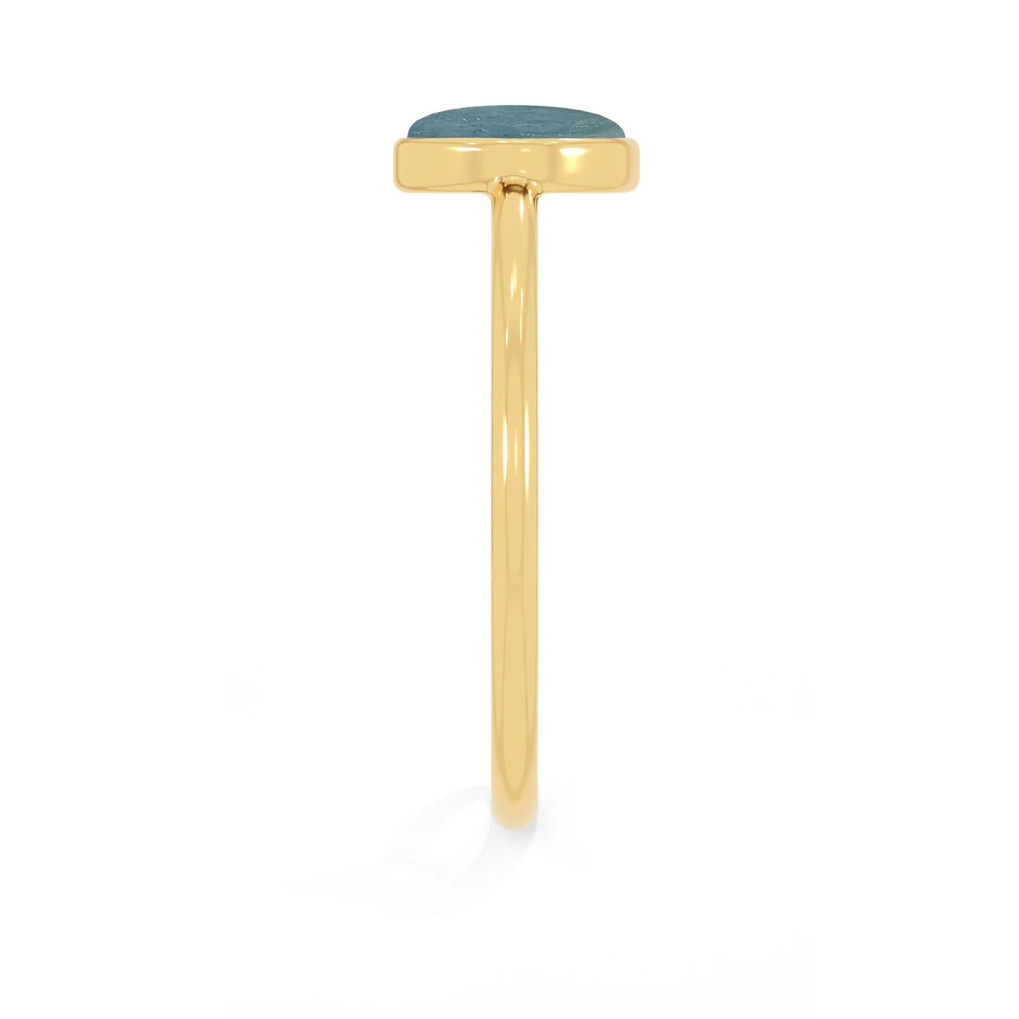 aquamarine stackable bezel-set ring