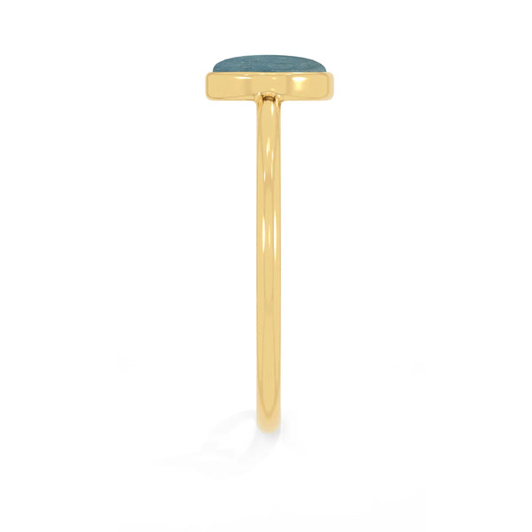 aquamarine stackable bezel-set ring