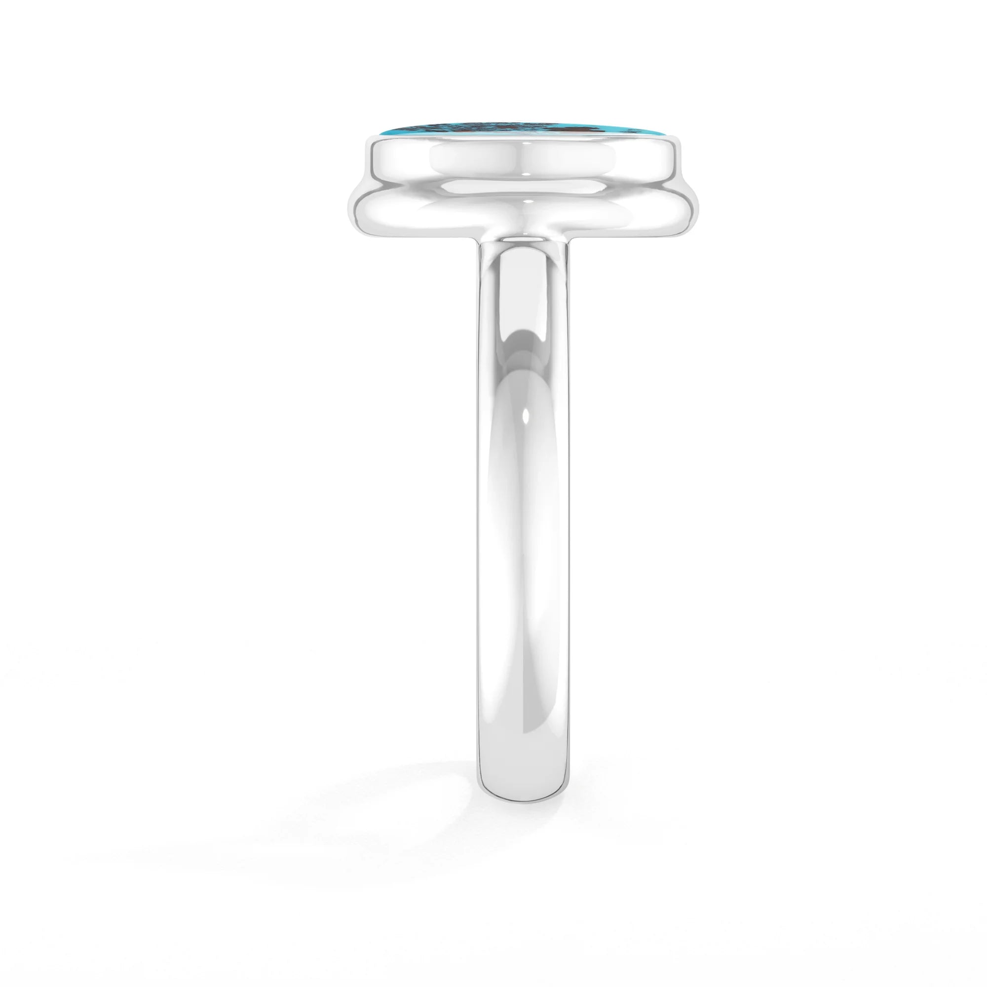 shattuckite bezel-set ring