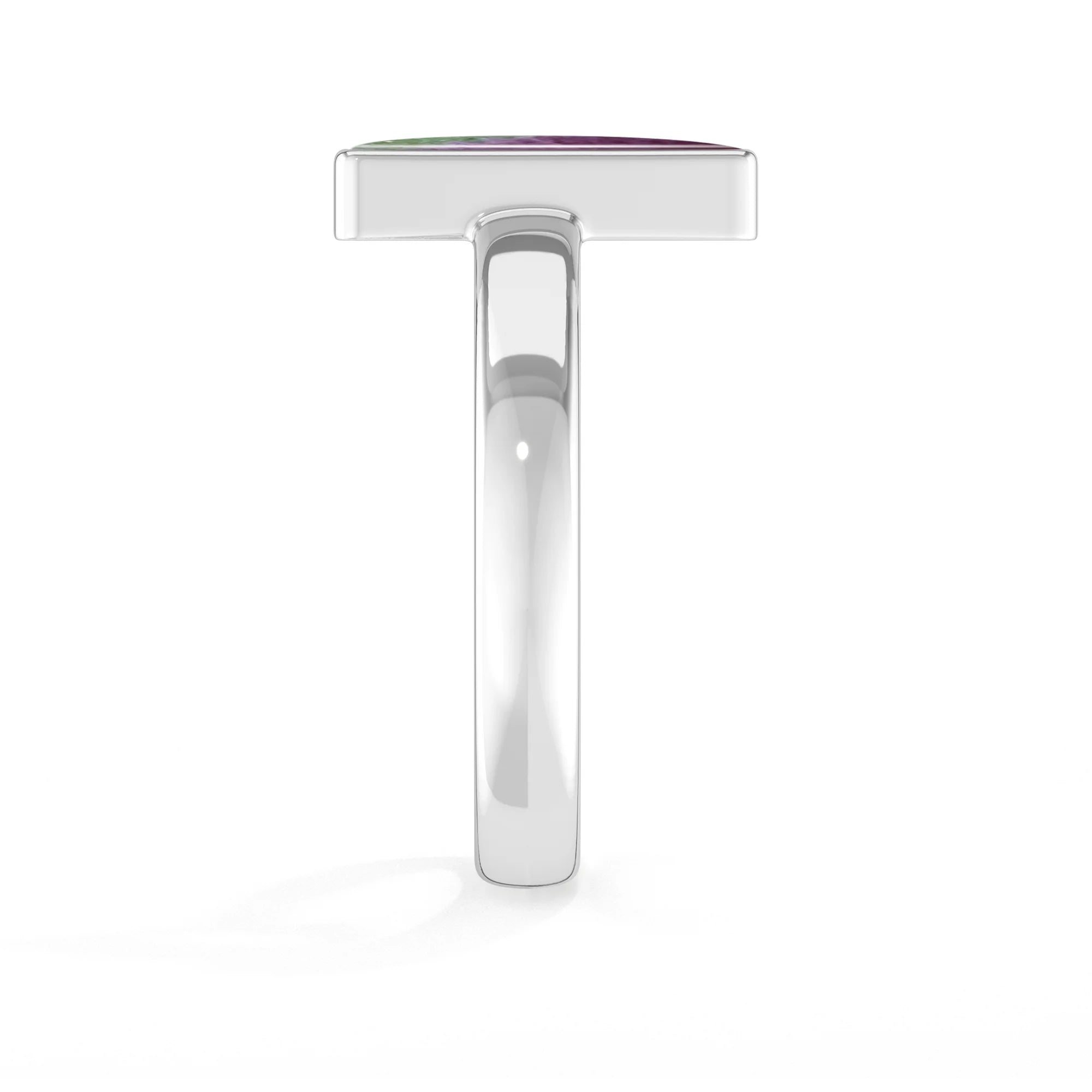 ruby-zoisite bezel-set ring