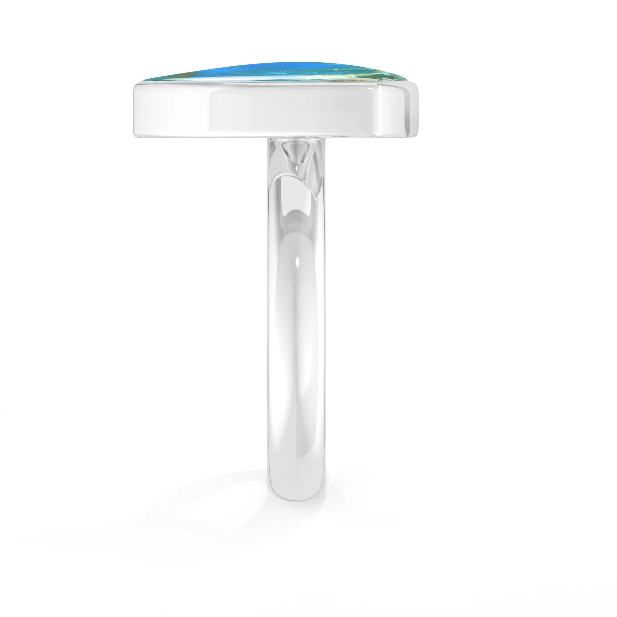 peruvian-opal bezel-set ring