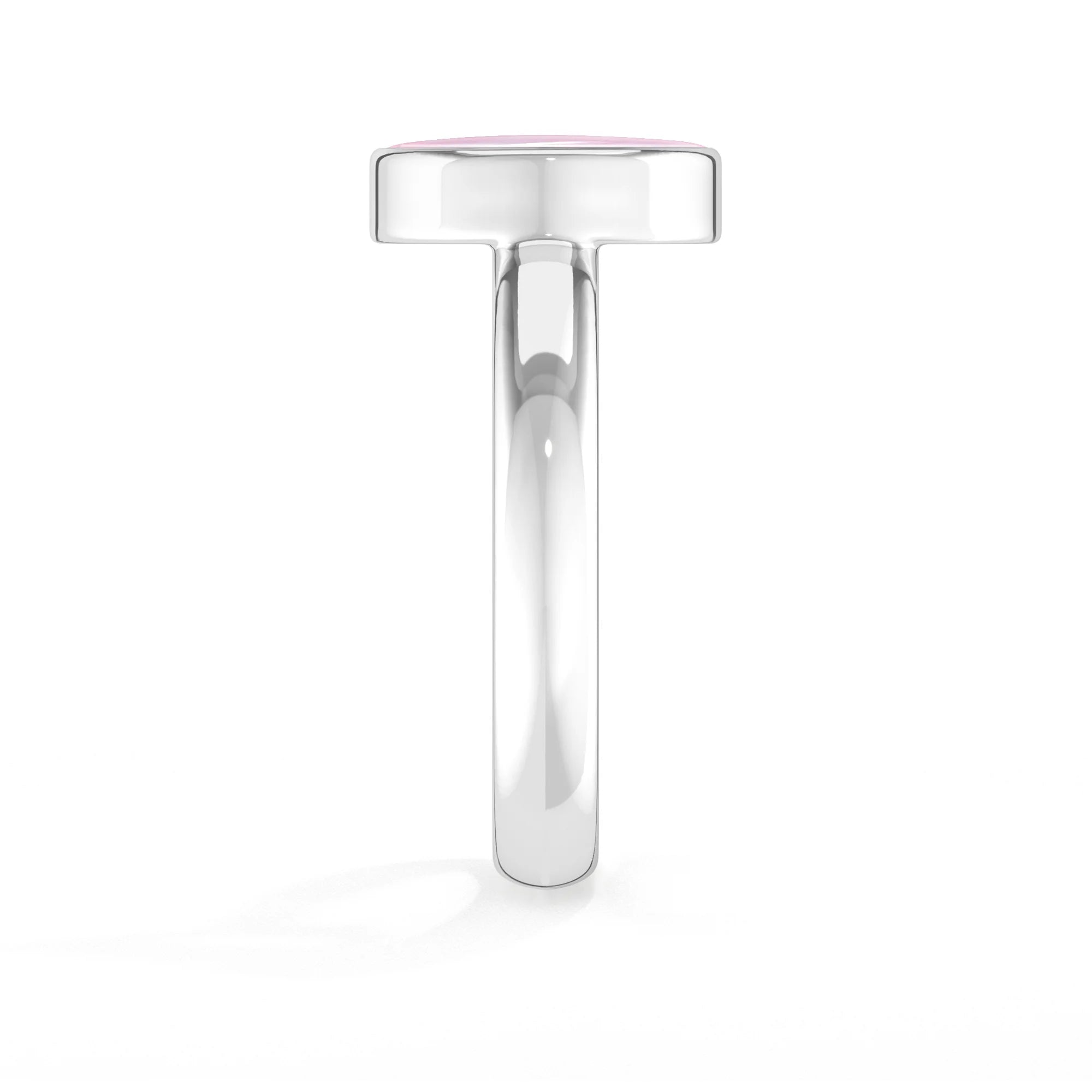 pink-moonstone bezel-set ring