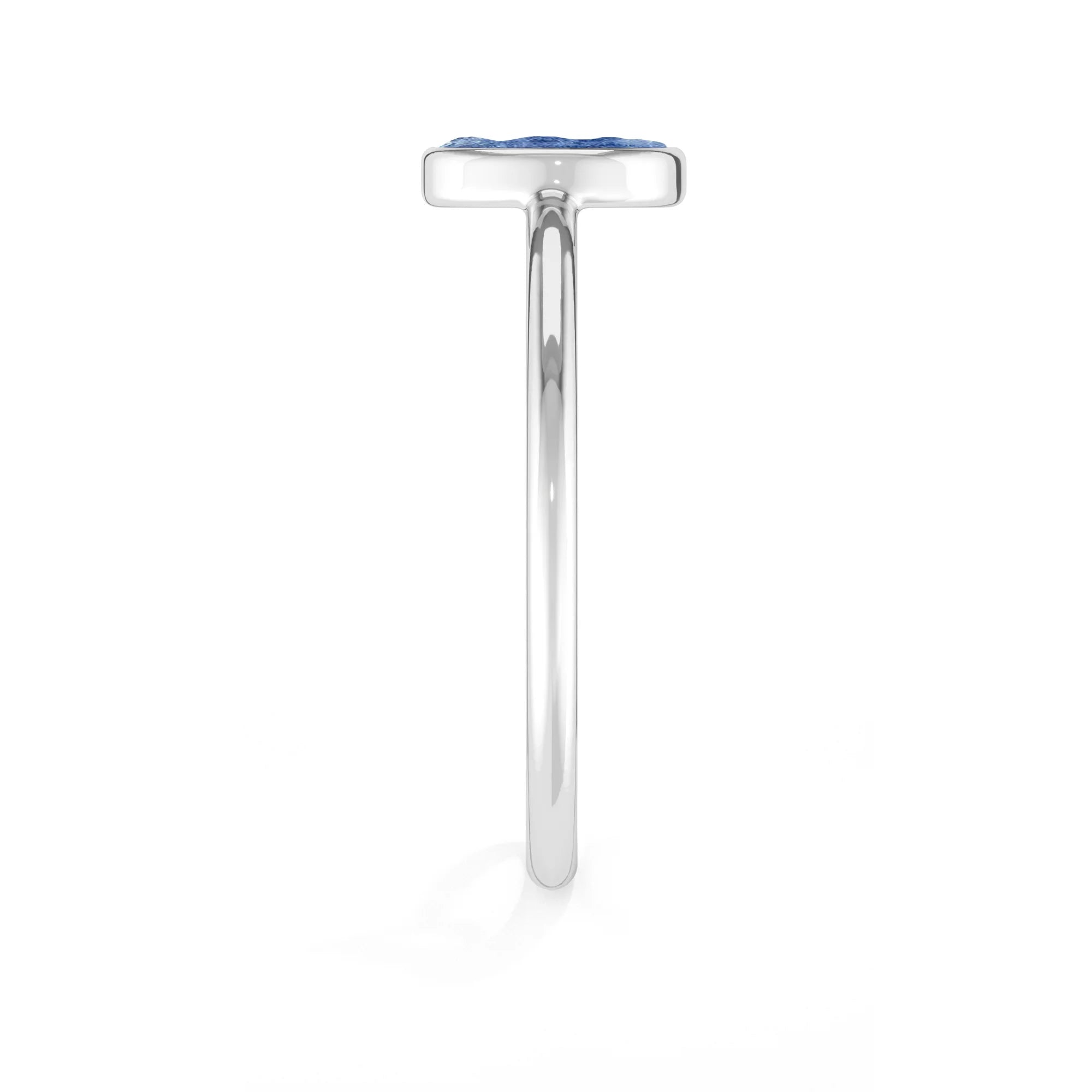 kyanite stackable bezel-set ring