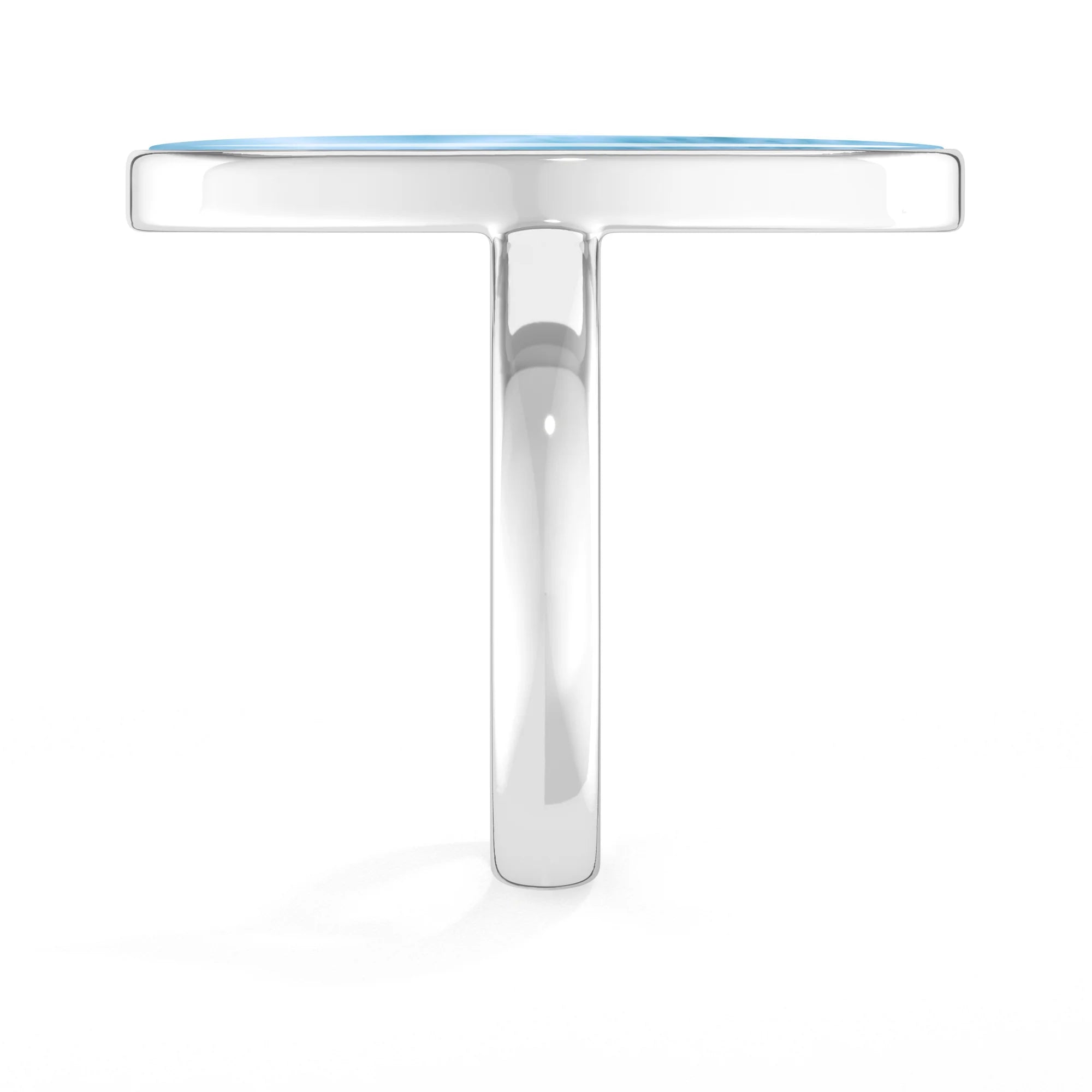 larimar bezel-set ring