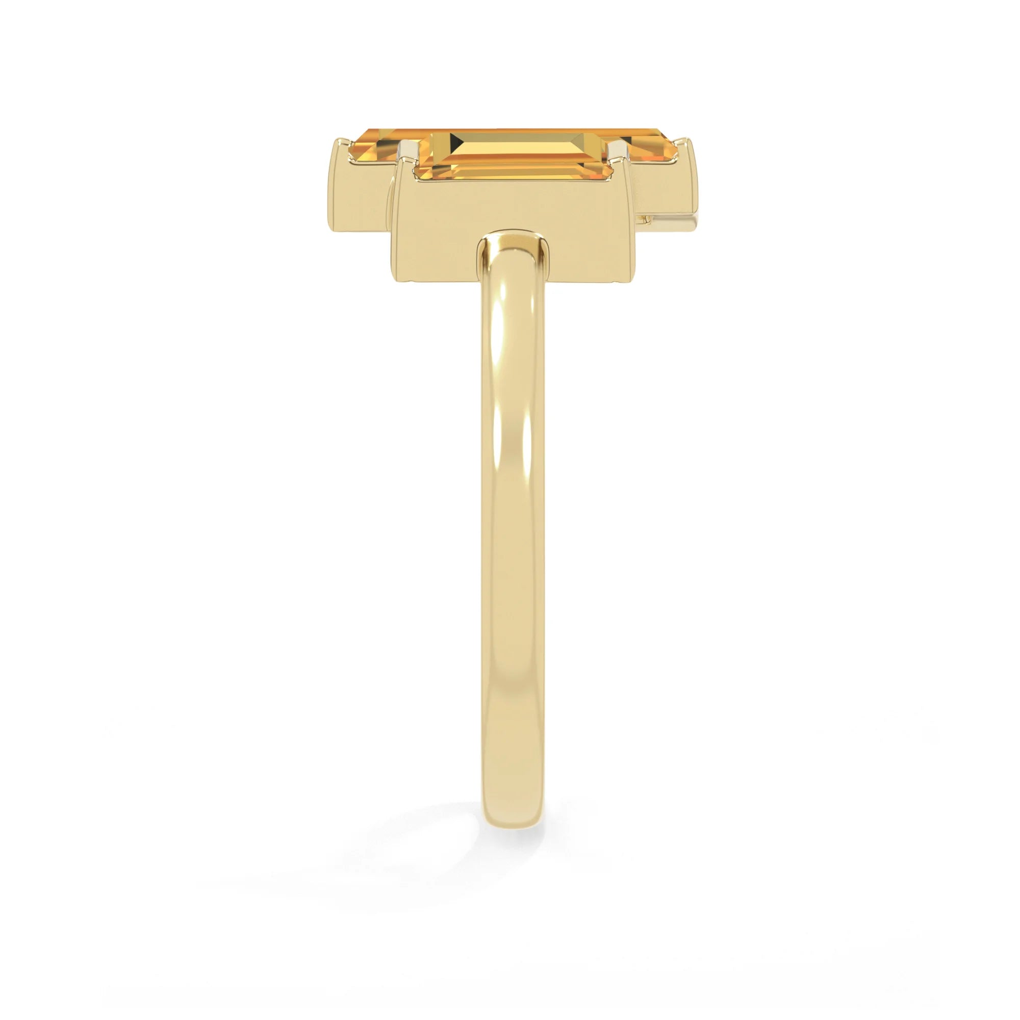 natural citrine ring for women in 18k gold vermeil