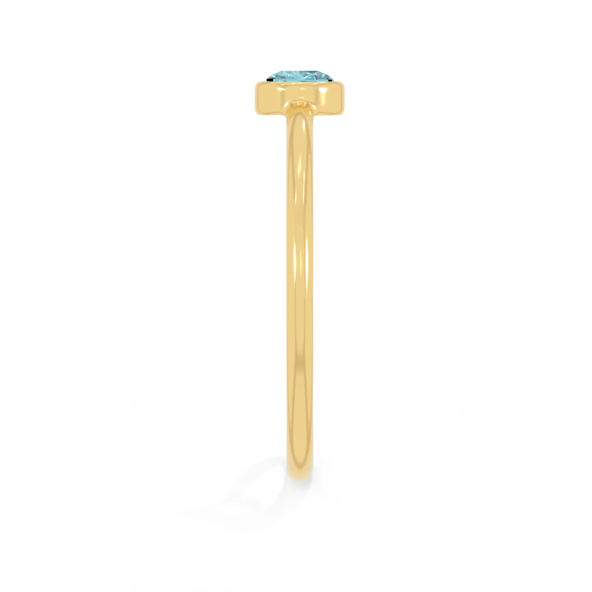 paraiba apatite stackable bezel-set ring