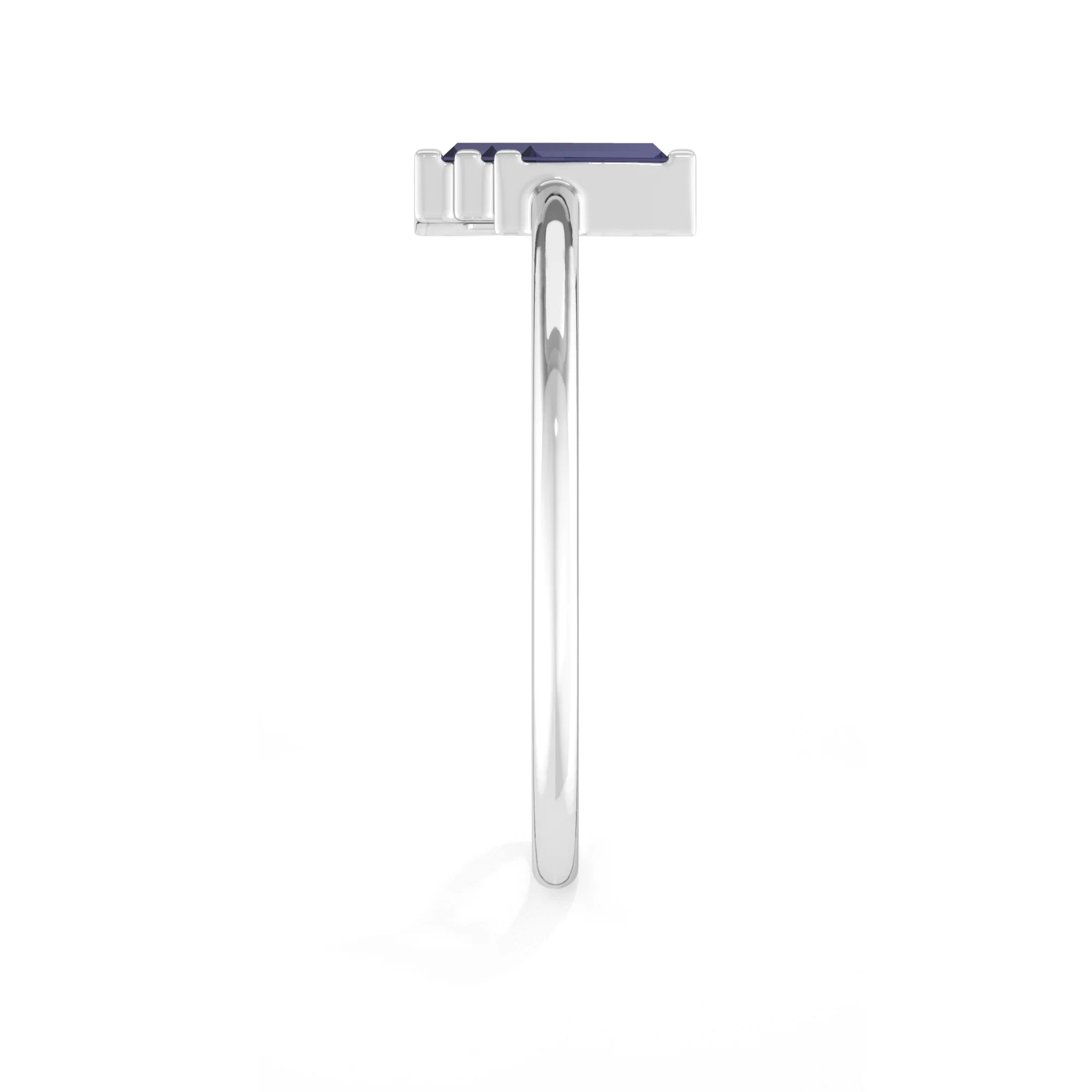 iolite stackable prong-set ring
