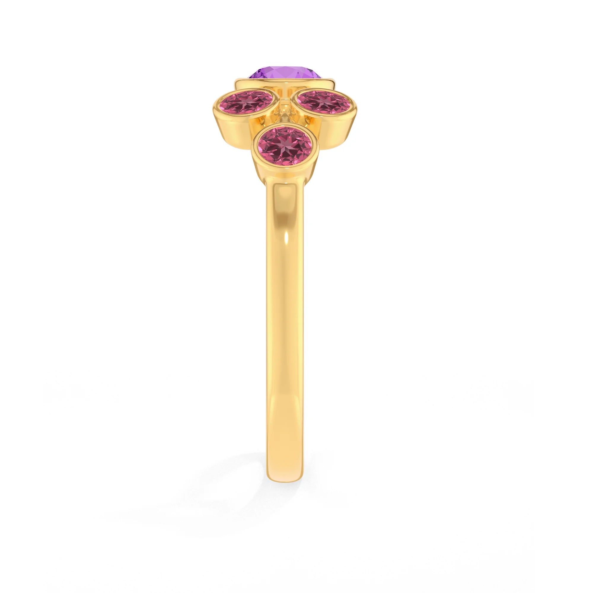 amethyst bezel-set ring