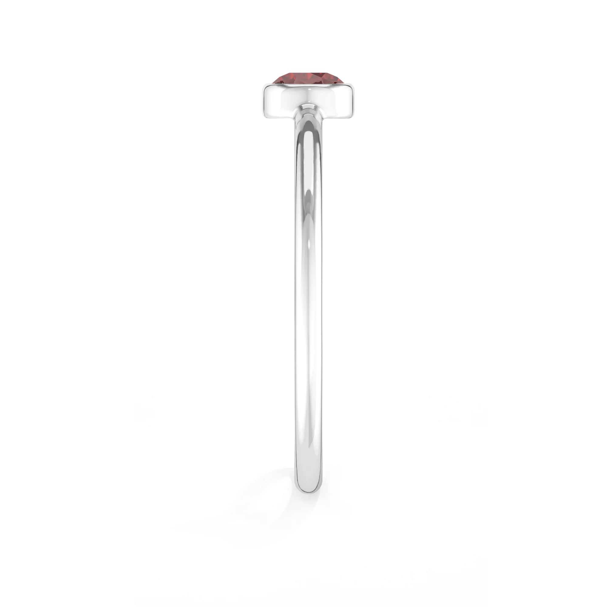 garnet stackable bezel-set ring