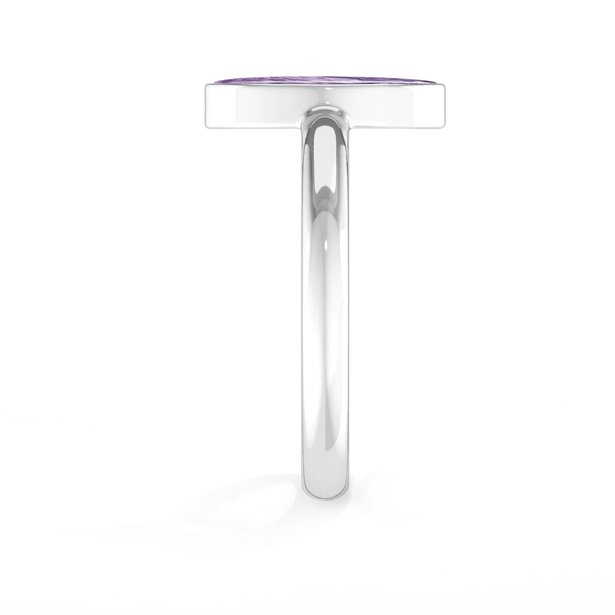 charoite bezel-set ring