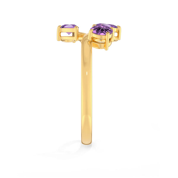 amethyst prong-set ring