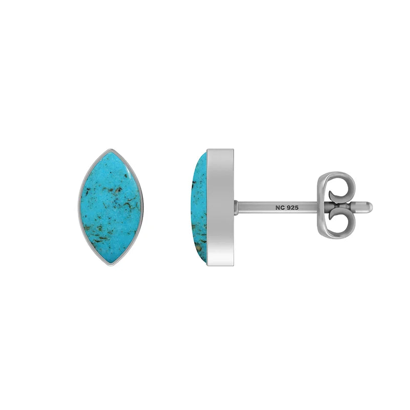 turquoise cab earrings