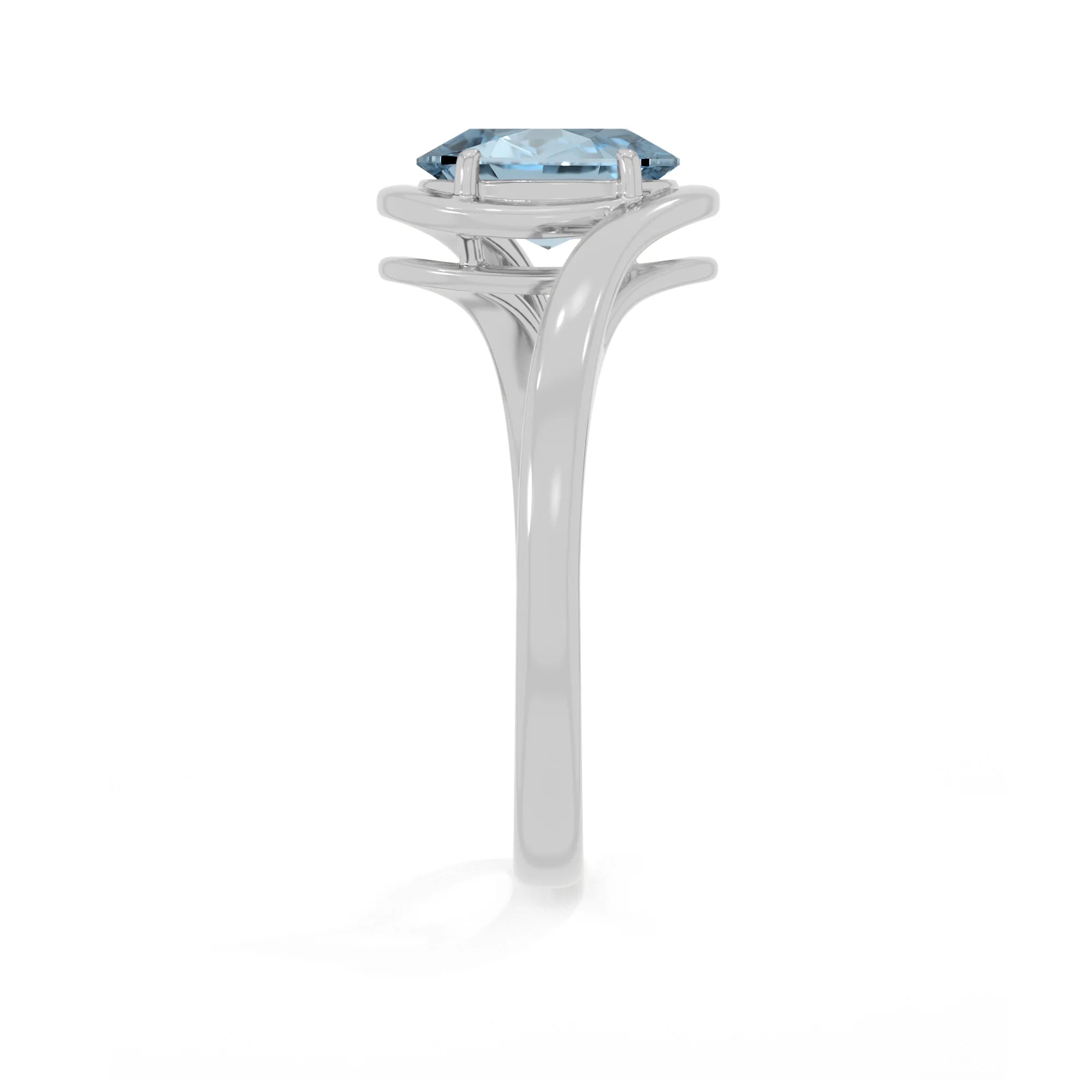 sky blue topaz bezel-set ring