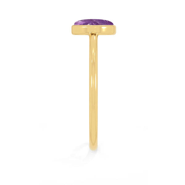 amethyst stackable bezel-set ring