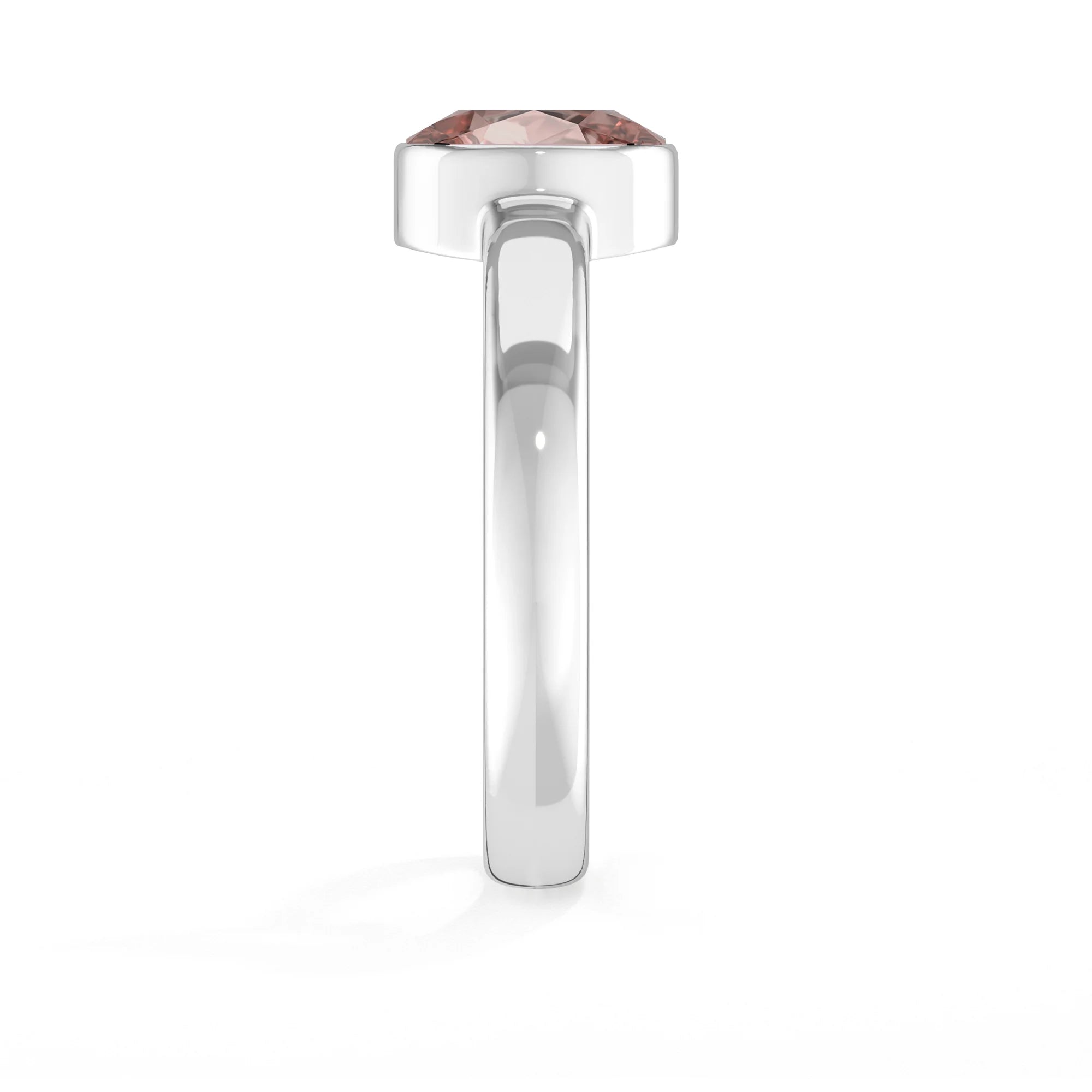 morganite bezel-set ring