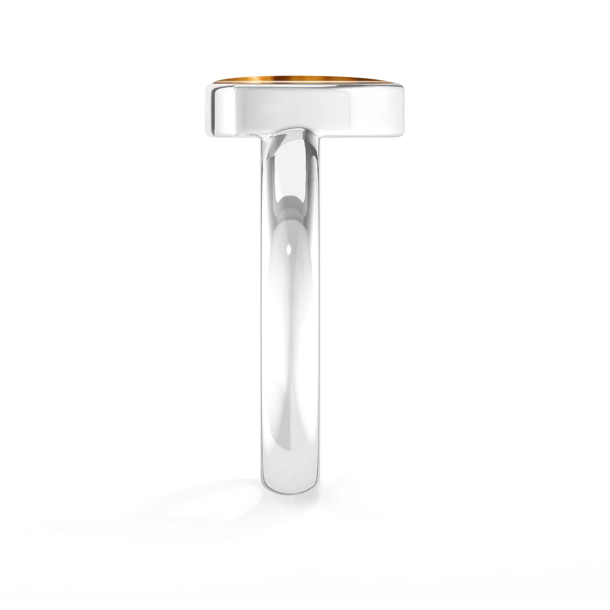 tiger-eye bezel-set ring